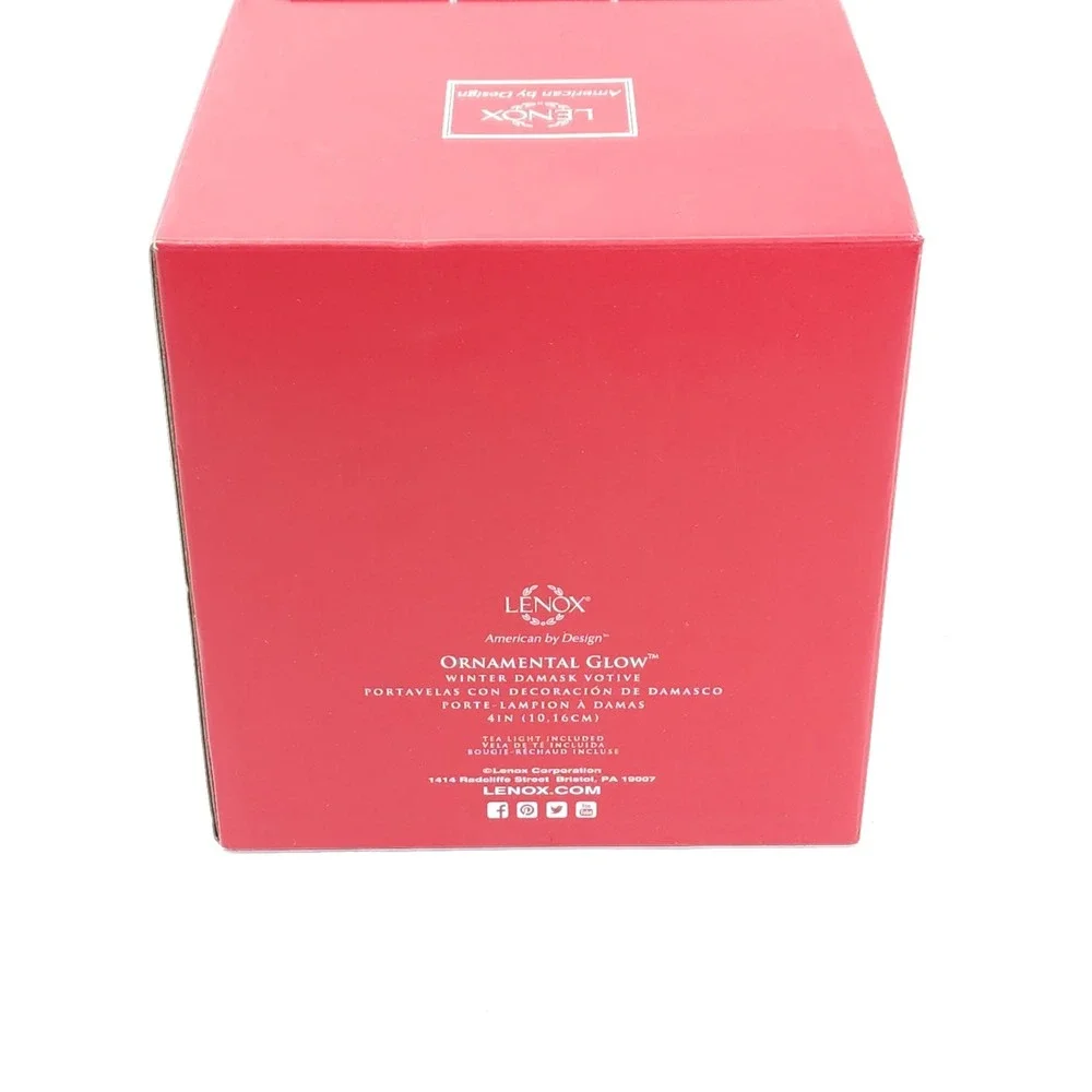 NEW LENOX Christmas‎ Ornamental Glow Winter Damask 4
